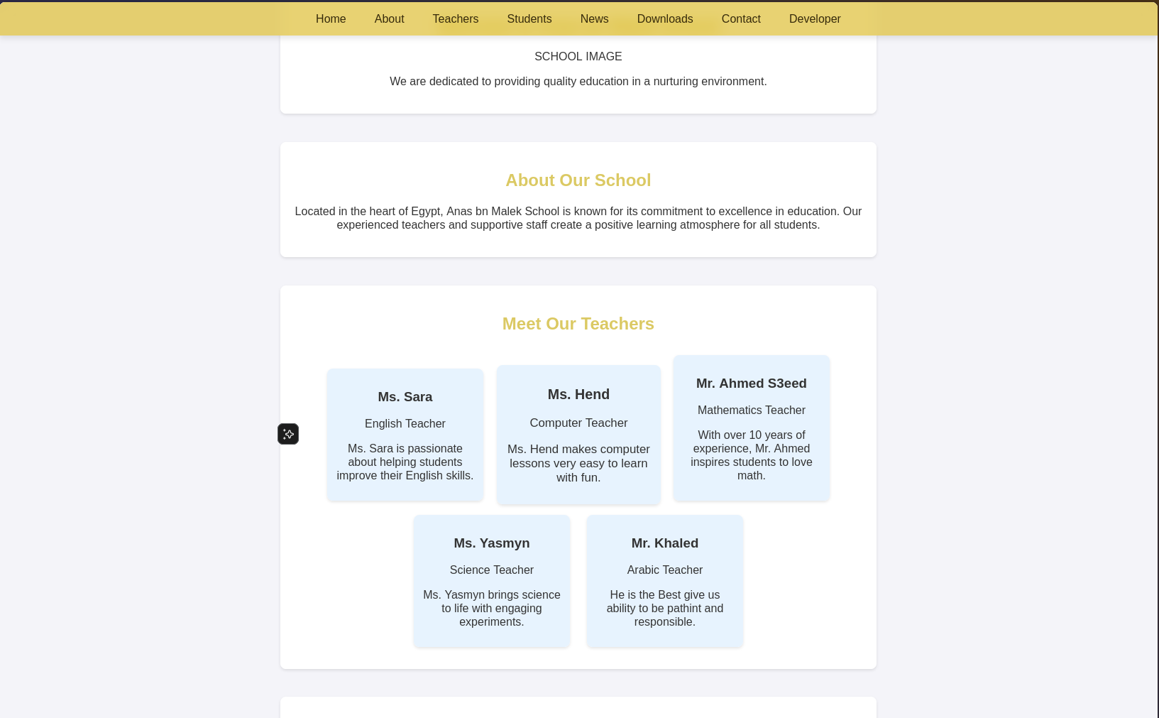 New website becomes old and heloo new one, Students and Principal agreement!
